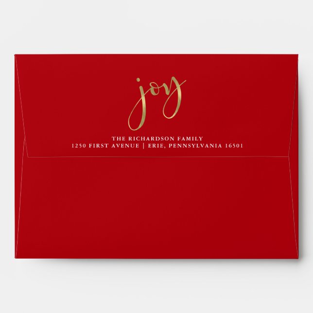 Golden Joy | Red Christmas Envelopes (Back (Top Flap))