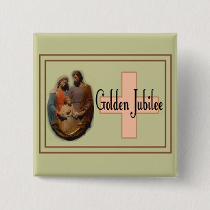 Golden Jubilee Gifts for Nuns 2 Inch Square Button