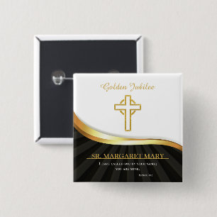 Golden Jubilee of Religious Life, 50 Year 2 Inch Square Button