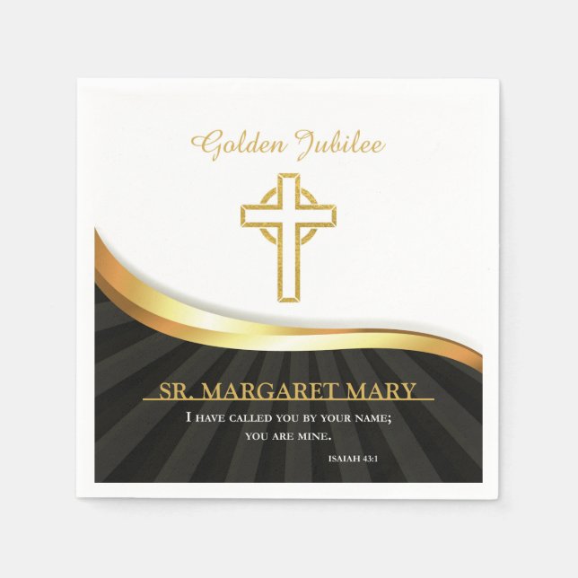 Golden Jubilee of Religious Life, 50 Year Napkin (Front)