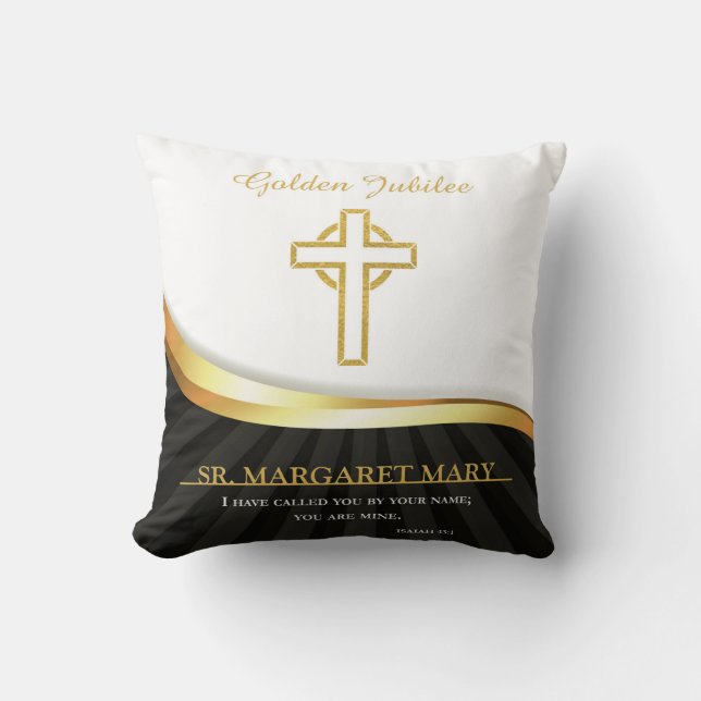 Golden Jubilee of Religious Life, 50 Year Throw Pillow (Front)