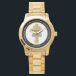 Golden Jubilee Religious Clergy Priest Anniversary Watch<br><div class="desc">ANY number of years as an Ordained Pastor, Priest Minister Deacon etc. Ordination Anniversary personalized commemorative keepsake Gift with text template fields for you to add name, date and other text as desired. Add a personal message, greeting, Bible verse, scripture, proverb. Suitable for any milestone 1st 5th 10th 15th 20th...</div>