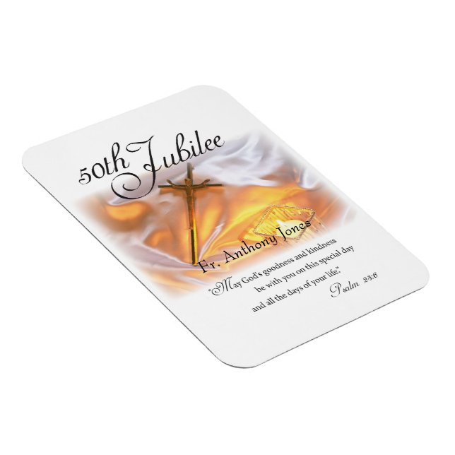 Golden Jubilee Religious Life, Cross Candle Magnet (Right Side)