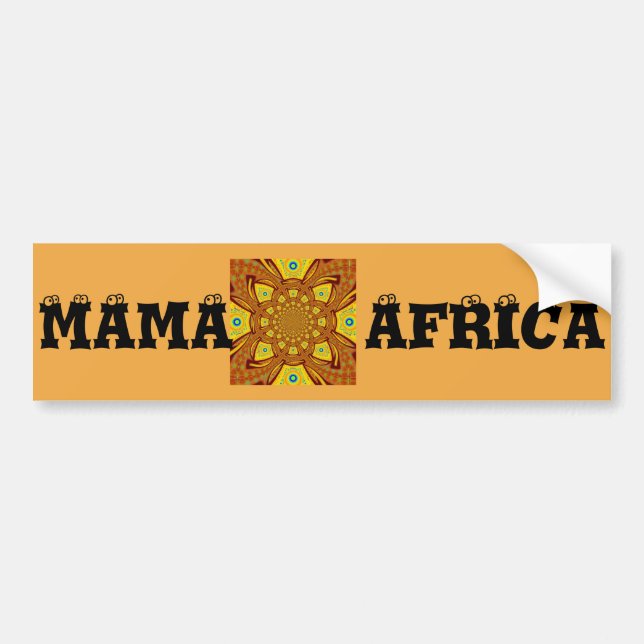 Golden Kaleidoscope Art Print Bumper Sticker (Front)
