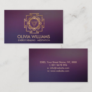 Golden Kali Yantra Business Card