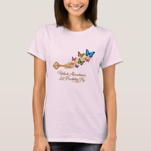 Golden Key – Unlock Abundance Let Possibility Fly T-Shirt