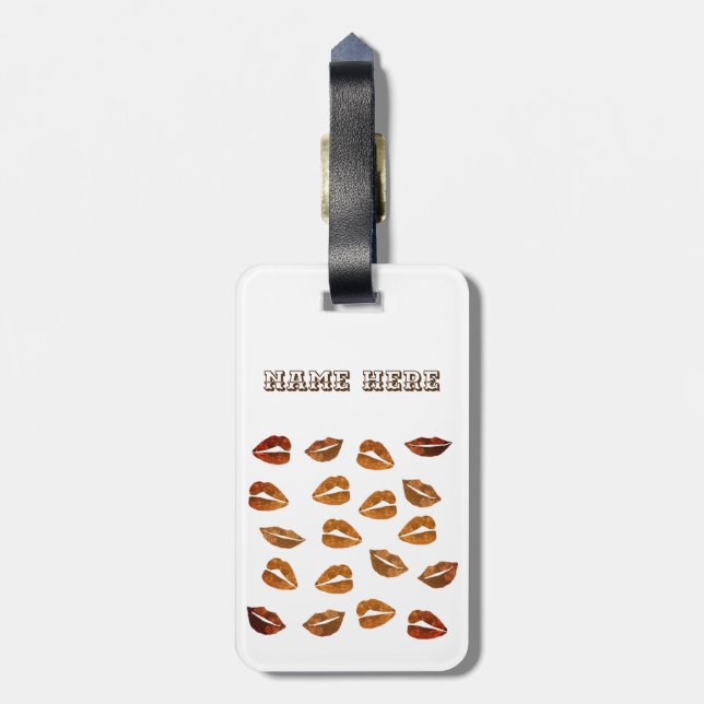 Golden Kisses Luggae Tags (Back Vertical)