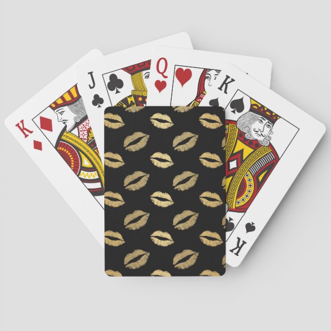 Golden kisses playing cards (Back)