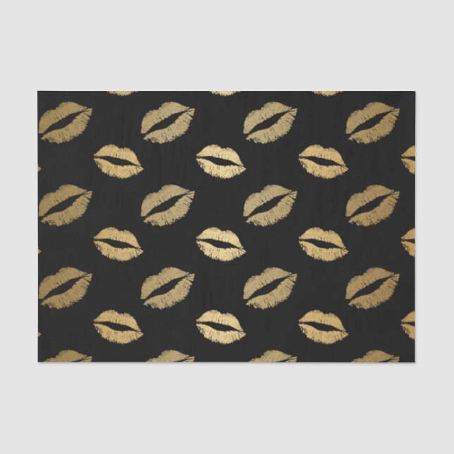 Golden kisses tissue paper (Front)
