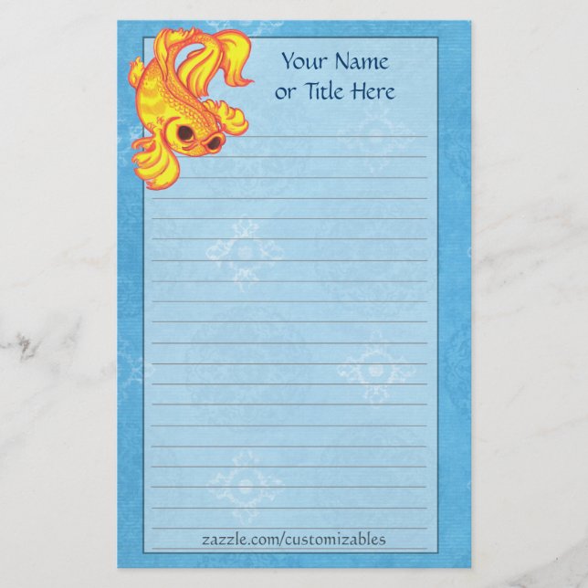 Golden Koi Stationery (Front)
