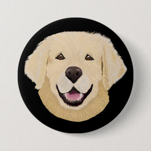 Golden Lab 3 Inch Round Button