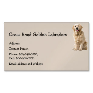 Golden Labrador Dog Pet Animal Carte de visite Mag