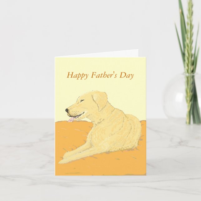 Golden Labrador Father's Day card (Front)