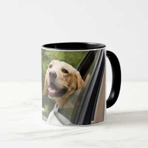 Golden Labrador In Rearview Mirror Mug