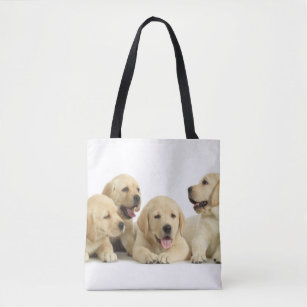 Golden Labrador Puppy Pile Tote Bag