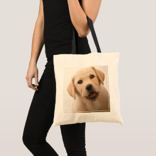 Golden Labrador Puppy Tote Bag