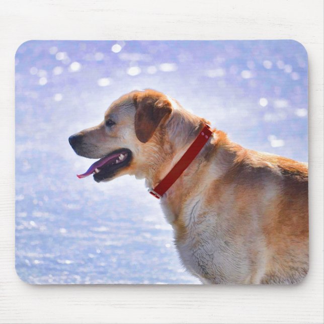 Golden Labrador Retriever Dog-lover Gift Mouse Pad (Front)