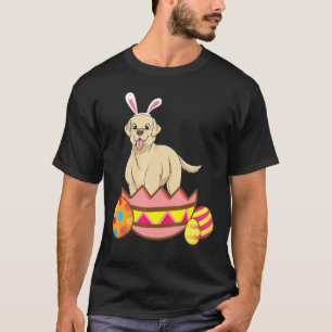 Golden Labrador Retriever Easter Cute Bunny Ears L T-Shirt