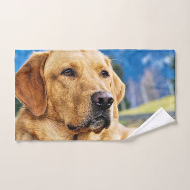 Golden Labrador Retriever Hand Towel (Hand Towel)