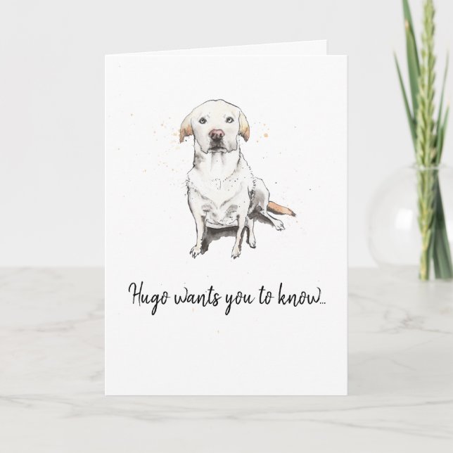 Golden Labrador retriever personalized Fathers day Card (Front)