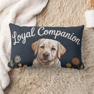 Golden Labrador Retriever Quilt Design – Playful Lumbar Pillow