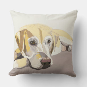 Golden Labrador  Throw Pillow