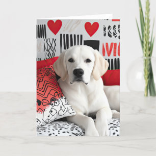 Golden Labrador Valentine Card