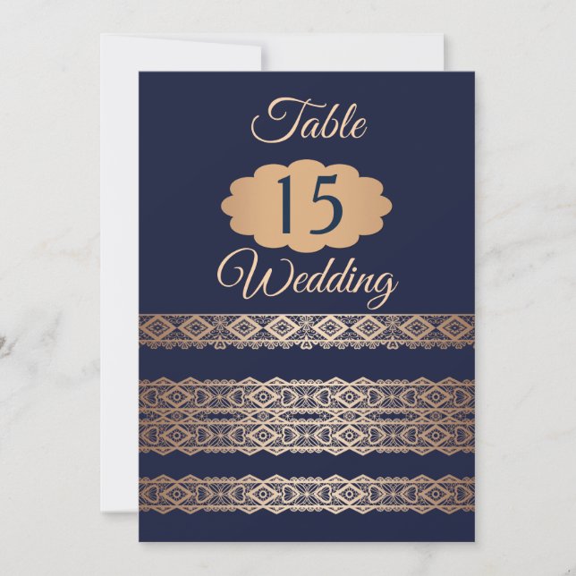 Golden lace romantic decor personalized editable t invitation (Front)
