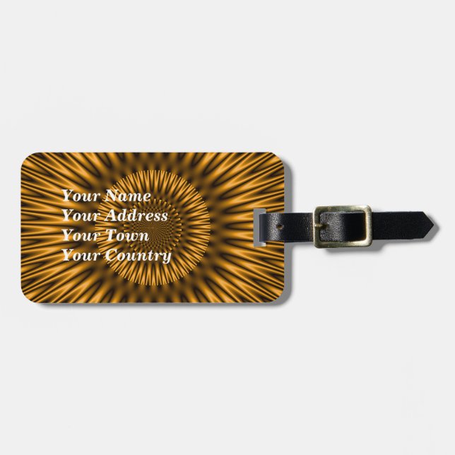Golden Lagoon Luggage Tag (Front Horizontal)