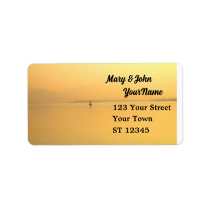 Golden Lake with Boat Placemat Label