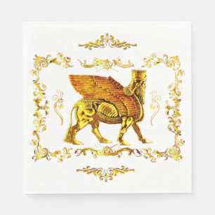 Golden Lamassu Napkin