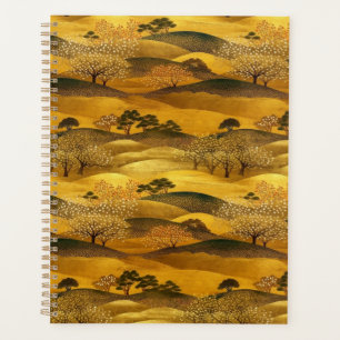 Golden Landscape Chiyogami Planner