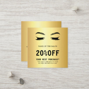 Golden Lashes & Brows Beauty Salon Carte de réduct