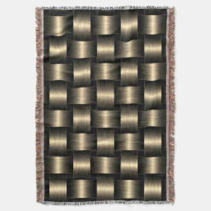 Golden Lattice 1 Throw Blanket