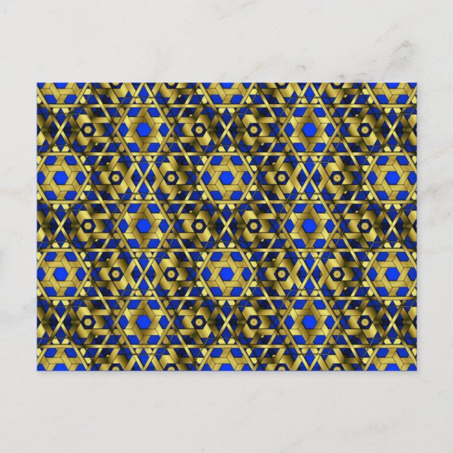 Golden Lattice 6-6 Sm Any Colour Postcard (Front)