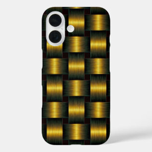 Golden Lattice Black and Gold iPhone Case