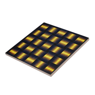 Golden Lattice Black Gold Ceramic Tile