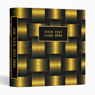 Golden Lattice - Gold - Personalized Binder