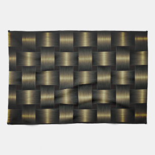 Golden Lattice Kitchen Towel