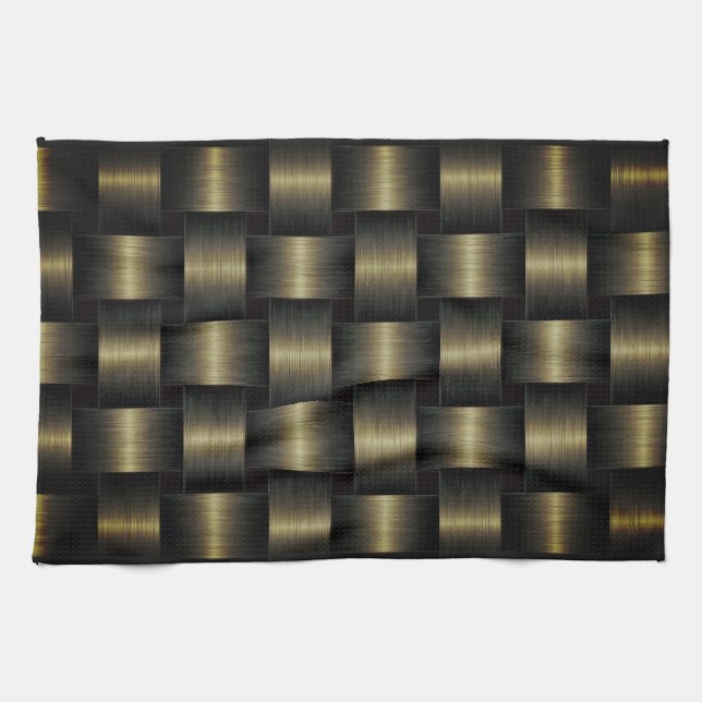Golden Lattice Kitchen Towel (Horizontal)