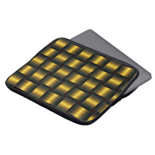 Golden Lattice Laptop Sleeve Gold