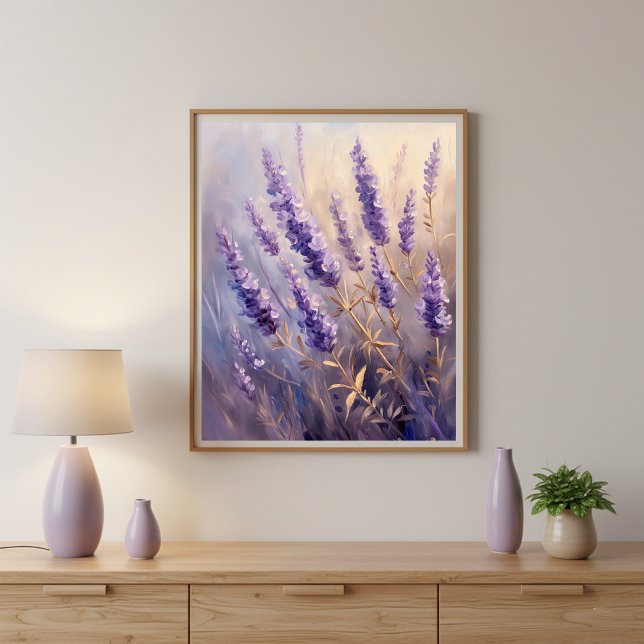 Golden Lavender Wall Art Print | Vertical Poster (Créateur téléchargé)