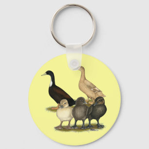 Golden Layer Duck Family Keychain
