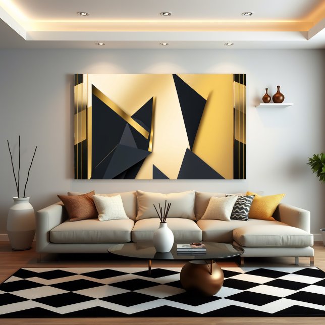 Golden Layered Geometry Poster (Creator Uploaded)