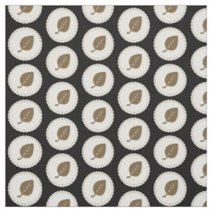 Golden Leaf Badge Pattern Fabric