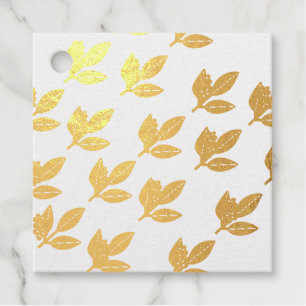 Golden Leaf Best Wishes  Favour Tags