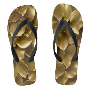 Golden Leaf  Flip Flops