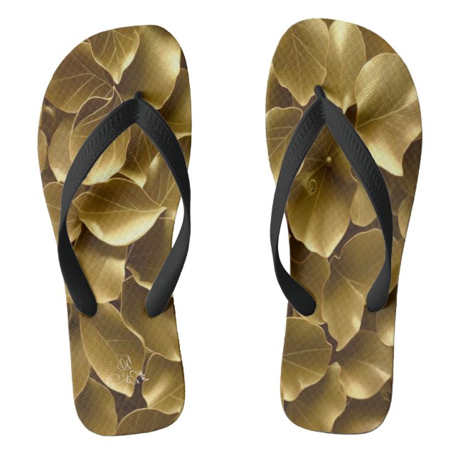 Golden Leaf  Flip Flops (Footbed)