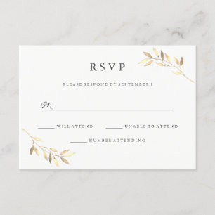 Golden Leaf Garden Wedding RSVP