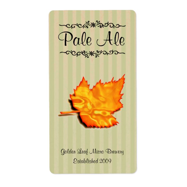 Golden Leaf Home brewed beer Labels (Front)